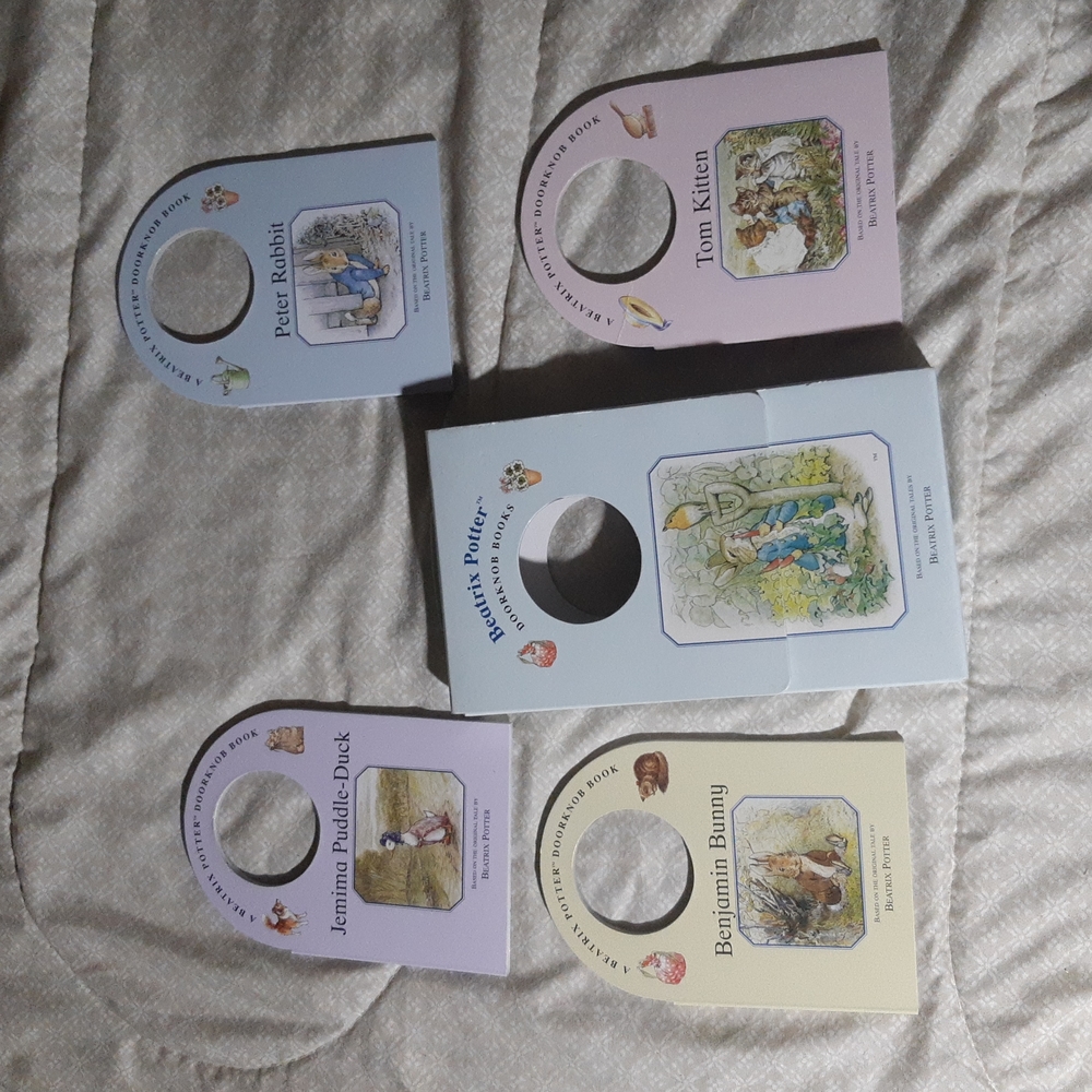 Beatrix Potter Doorknob Books 1999 Book Set of 4 board books